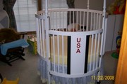 Round baby crib and bedding for sale Indiana
