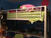 Twin Size Loft Bed with Mattress 